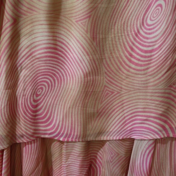 Rodier 90s Pink Wave Swirl Vintage 2-Piece Skirt & Top Set Euro 44 Med/Lg - Picture 10 of 16